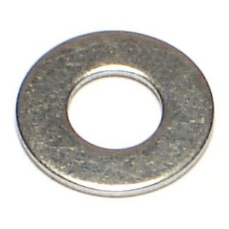 MIDWEST FASTENER Flat Washer, Fits Bolt Size #10 , 18-8 Stainless Steel 100 PK 05322